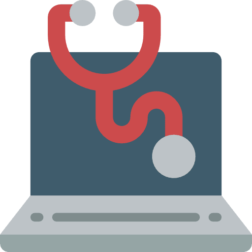 Diagnosis stethoscope diagnosis computer icon