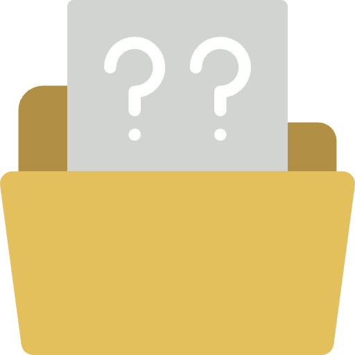 Folder question mark interface question icon