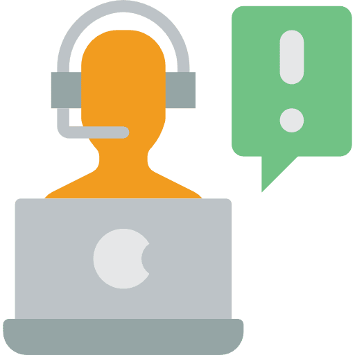 Support communications call laptop icon