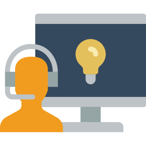 Support screen telemarketer electronics icon