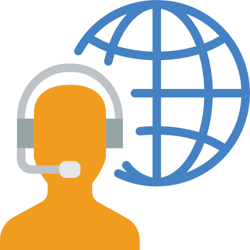 Telemarketer man communications telemarketer icon