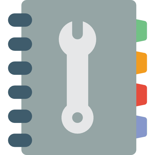 Agenda business communications notebook icon