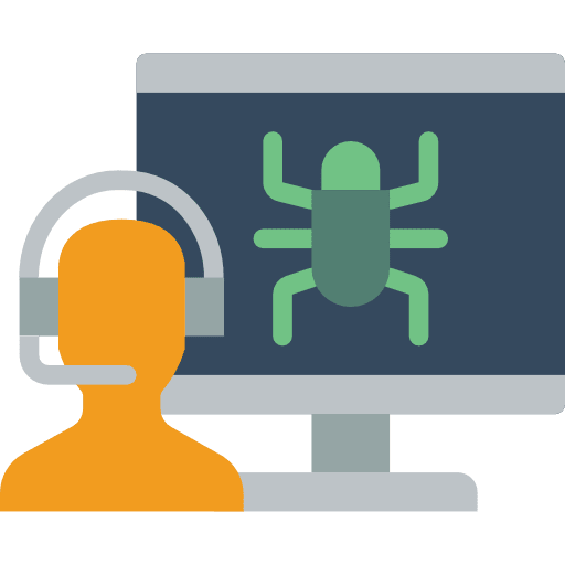 Malware electronics computer telemarketer icon