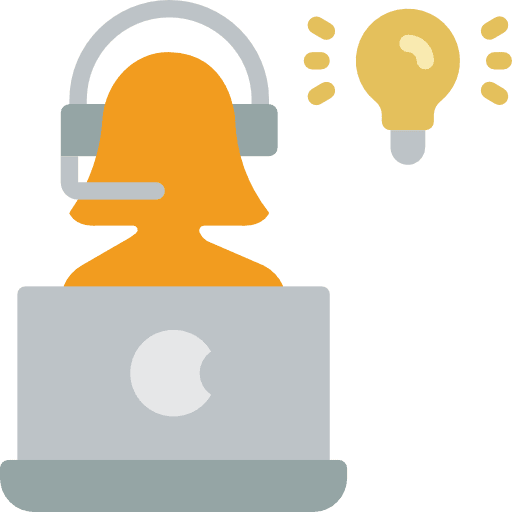 Support call laptop communications icon