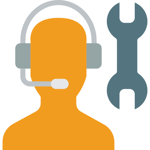 Support telemarketer microphone customer service icon