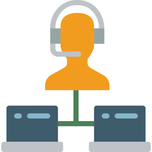 Support communications screen laptop icon