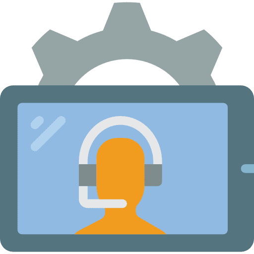 Video call computer screen communication icon