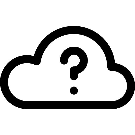 Question cloud computing data ui icon