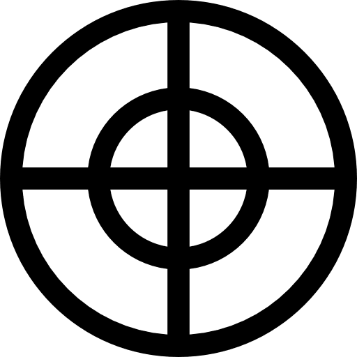 Seo and web looking circular target scope icon