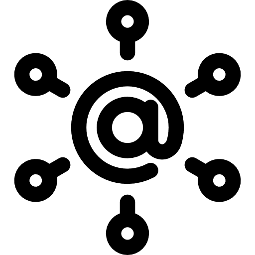 Communication earth globe arroba email icon
