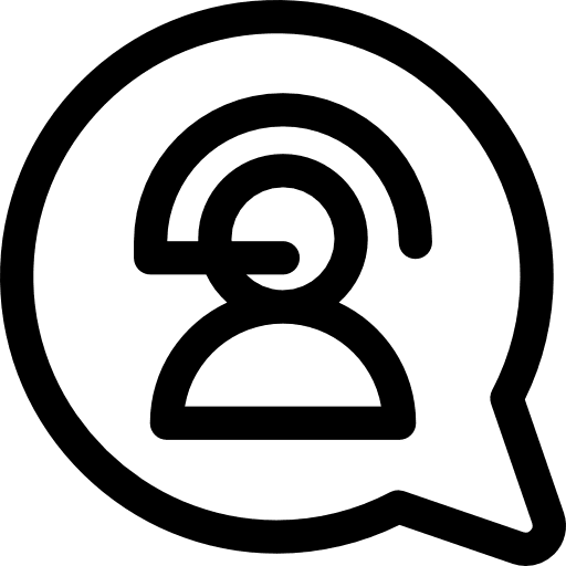 Communication headphones communication avatar icon