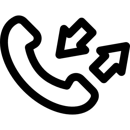 Conversation arrows communication phone icon