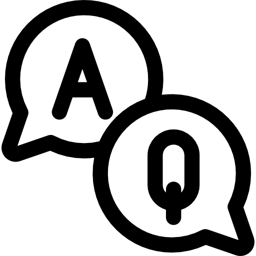 Question interface speech balloons chat icon