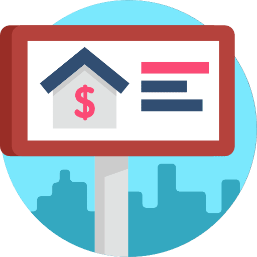 Billboard digital real estate sales icon