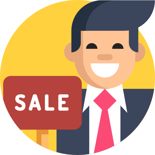 Estate agent sales rep people sale icon