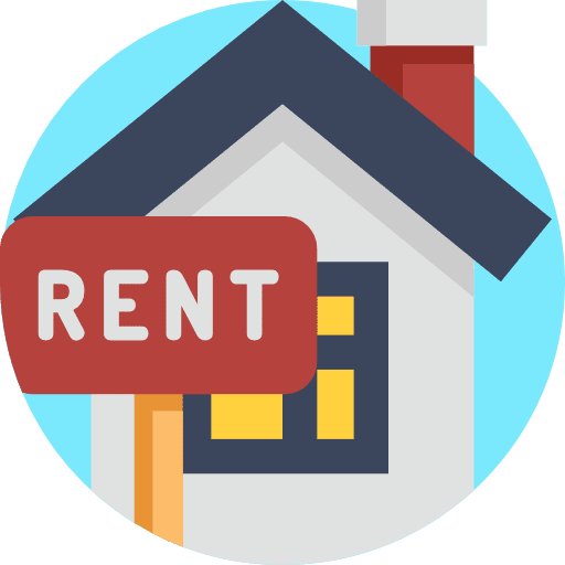 For rent for sale rent business icon