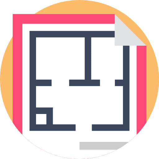 Blueprint buildings architecture map icon