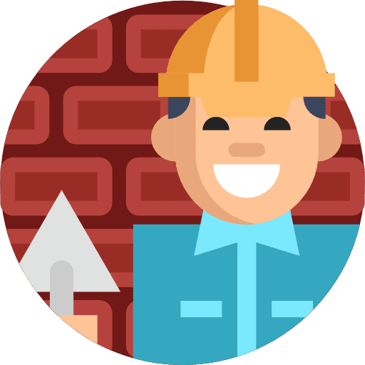 Builder professions and jobs real estate people icon