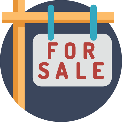 For sale panel commerce and shopping sold icon