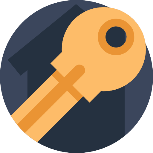 Key door key key tools and utensils icon
