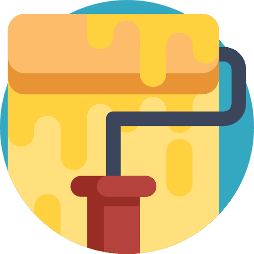 Paint roller construction and tools paint painter icon