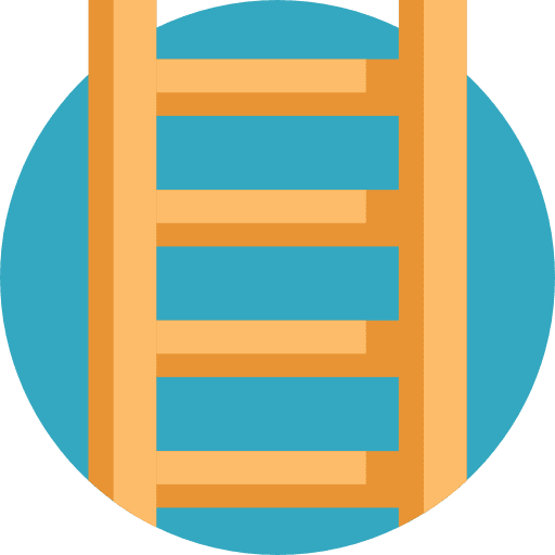 Stairs farming and gardening construction and tools ladders icon