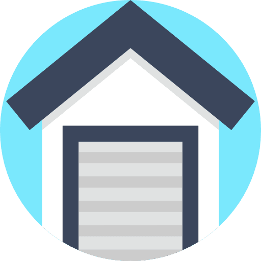 Garage door buildings furniture and household icon