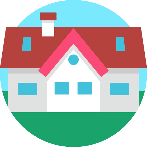 Mansion buildings real estate home icon