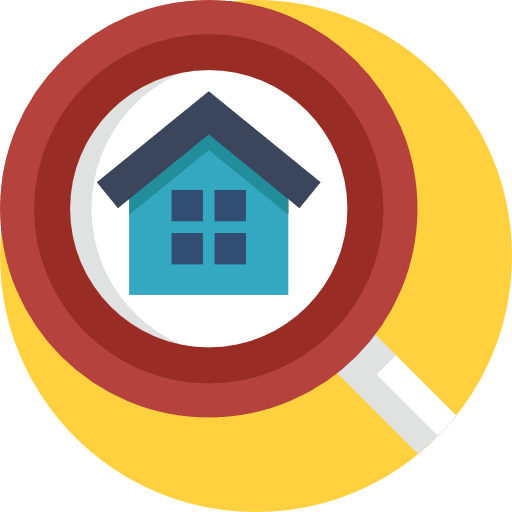 Search house loupe real estate icon