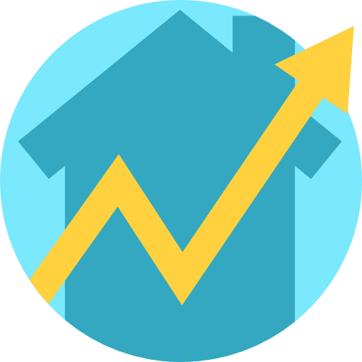 Statistics home property real estate icon