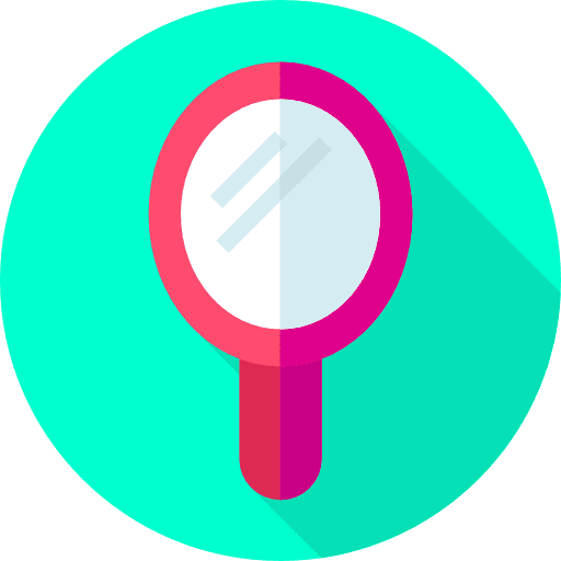 Hand mirror beauty beauty salon hand mirror icon