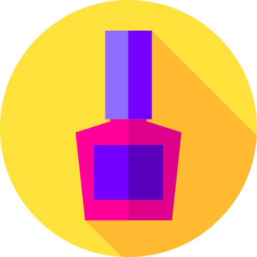 Nail polish bottle health hygiene icon