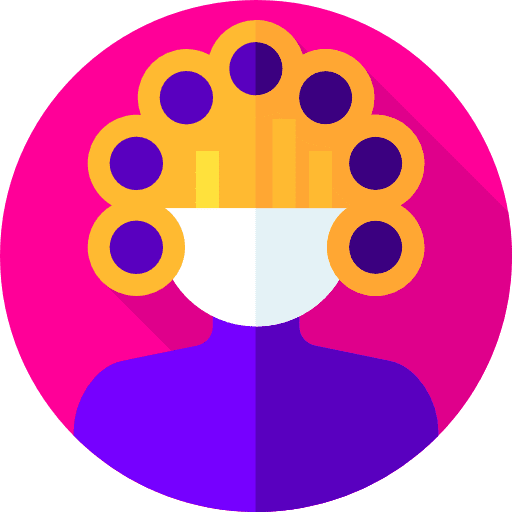 Curling hair beauty curl hair curler icon