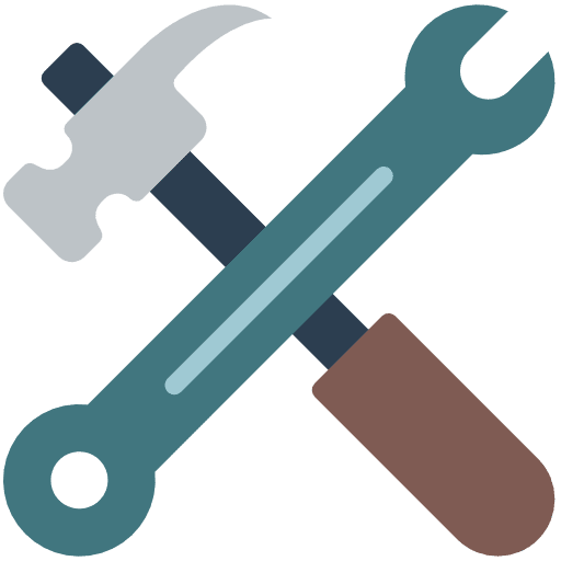 Tools construction and tools construction improvement icon