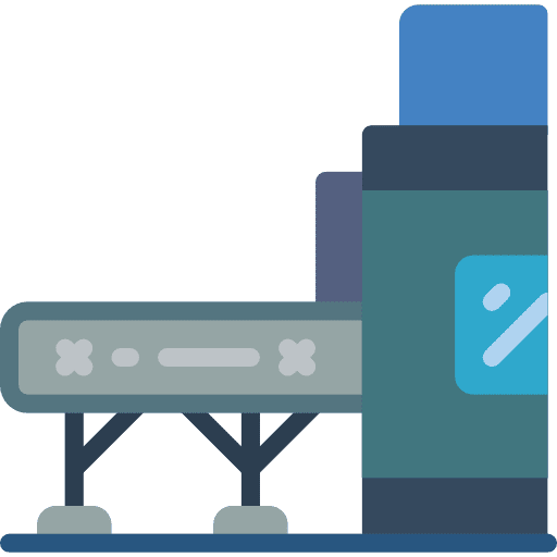 Conveyor factory machine industrial icon