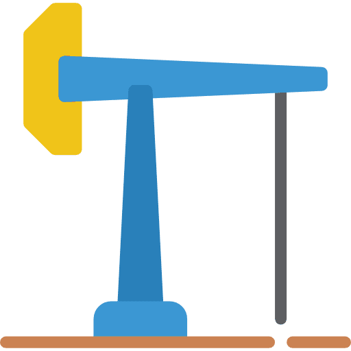 Oilfield drilling oil pumps fuel icon