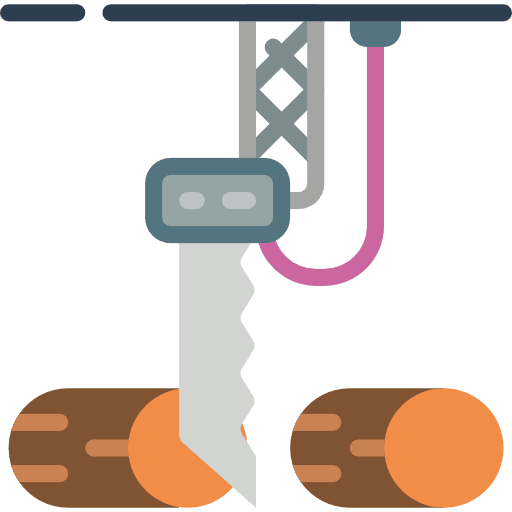 Wood cutting machinery carpenter wood cutter icon