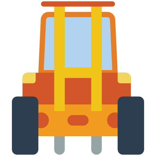 Forklift shipping and delivery cargo transportation icon