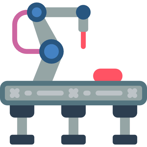 Robotic arm industry industrial robot icon