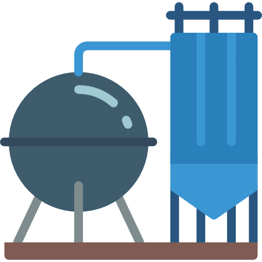 Silo farming and gardening barn real estate icon