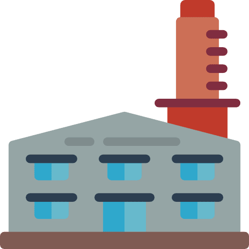 Factory landscape industrial industry icon