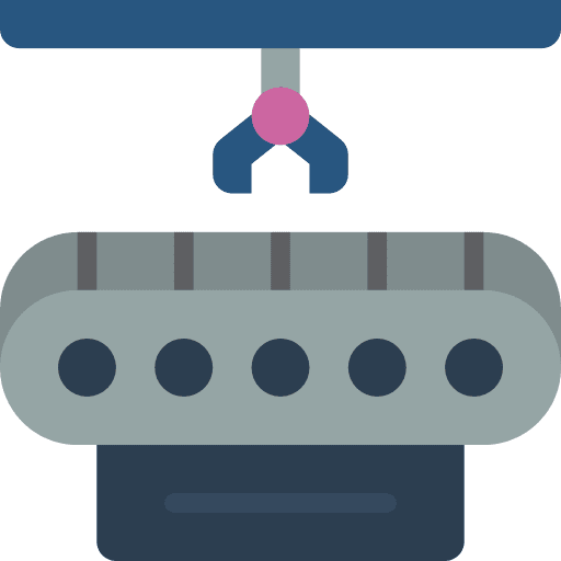 Robot arm tools and utensils robot industrial icon