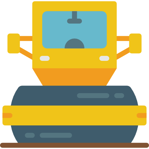 Roller industry transportation roller tractor icon