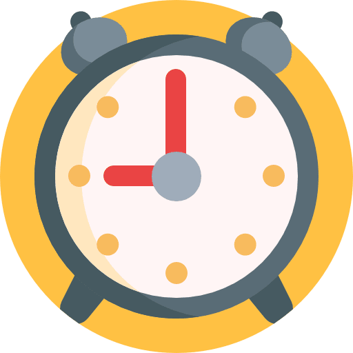 Alarm clock time time and date tools and utensils icon