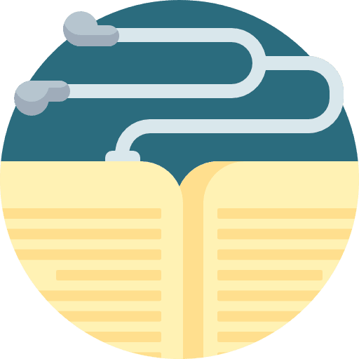 Audio book book reading distance icon