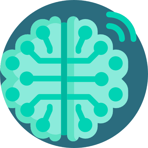 Brain education technology brain icon