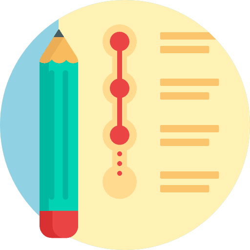 List checking interface education icon