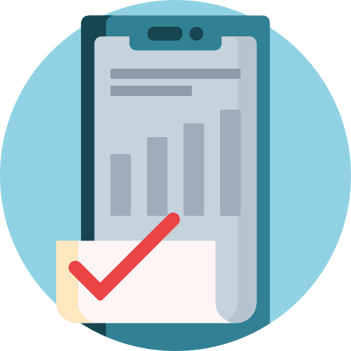 Progress progress stadistics mobile phone icon