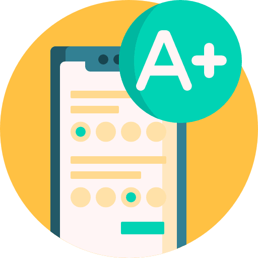 Exam online education test icon