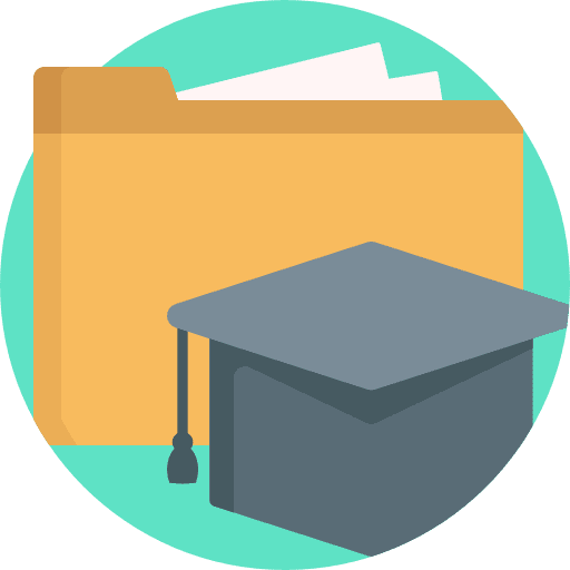 Folder mortarboard education folder icon